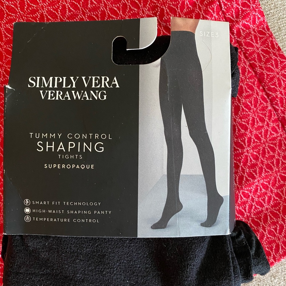 Vera wang tummy control opaque tights